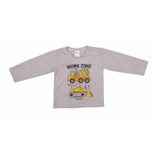  Hosszú ujjú fiú póló Munkagépes mintával babapóló, ing