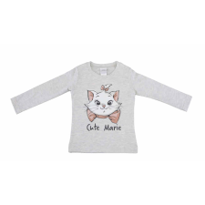  Hosszú ujjú kislány póló Marie cica mintával babapóló, ing