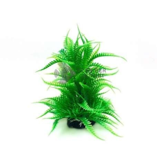  Hosszúkás levelű zöld hínár akváriumi műnövény 20 cm akvárium dekoráció