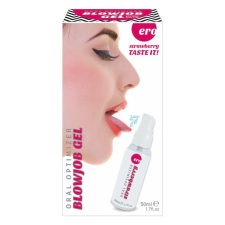 Hot Blowjob Gel - orál síkosító gél - eper (50ml) síkosító