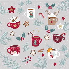 Hot Drinks papírszalvéta 33x33cm, 20db-os konyhai eszköz