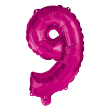 Hot Pink 9-es szám fólia lufi 95 cm party kellék