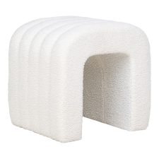 House Nordic Colma puff, plüss, fehér, 41x36,5 cm bútor