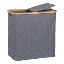 House Nordic Noto szennyeskosár, bambusz, textil, sötétszürke, 54x33x54 cm bútor