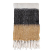 House Nordic Sintra takaró, fekete-fehér-barna 170x130 cm lakástextília