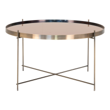 House Nordic Venezia dohányzóasztal rézszínű acél üveggel Ø70xh40cm bútor