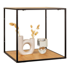 House Nordic Vita fali polc, tölgy hatású, fekete keret 36x36x36 cm bútor