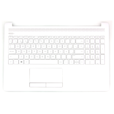 HP 15-DA000, 15T-DA100, 15-DB000, 15Z-DB000 sorozathoz gyári új fehér spanyol billentyűzet modul touchpaddal (L20388-071) laptop alkatrész