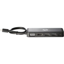 HP 7PJ38AA Dokkoló USB-C készülékekhez Fekete laptop kellék