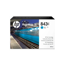 HP C1Q66A No.843C cyan tintapatron 400ml (eredeti) nyomtatópatron & toner