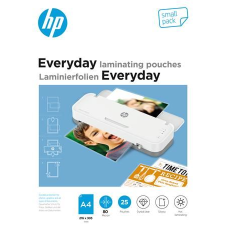 HP Everyday Meleglamináló fólia, A4, 80 mikron fényes, 25 db (9153) (hp9153) lamináló fólia