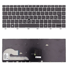HP L14379-211 gyári új magyar fekete - ezüst laptop billentyűzet laptop alkatrész