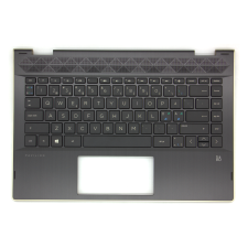 HP Pavilion X360 14-CD000, 14-CD100, 14T-CD000, 14T-CD100 sorozathoz gyári új norvég fekete-arany billentyűzet modul (L18949-DH1) laptop alkatrész