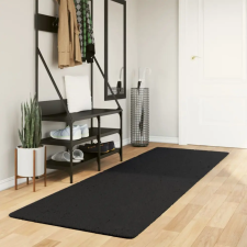  HUARTE fekete rövid szálú puha és mosható szőnyeg 80 x 250 cm lakástextília