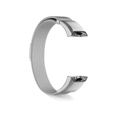 Huawei Band 4 cserélhető színes acél pótszíj - Ezüst okosóra kellék
