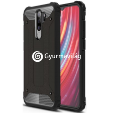 Huawei Huawei P Smart Plus (2019), Műanyag hátlap védőtok, Defender, fémhatású, fekete tok és táska