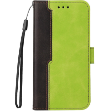 Huawei Nova Y61, Oldalra nyíló tok, stand, kártyatartóval, kézpánttal, Wooze Colour Wallet, zöld tok és táska