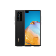 Huawei P40 Silicone Cover, gyári szilikon tok, fekete tok és táska