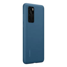 Huawei P40 Silicone Cover gyári szilikon tok kék tok és táska
