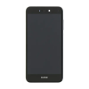 Huawei P8/P9 Lite (2017) kompatibilis LCD modul kerettel, OEM jellegű, fekete, Grade S+