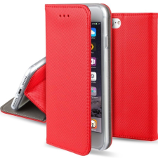 Huawei P Smart Pro / Y9s piros mágneses átlátszó szilikon keretes könyvtok tok és táska
