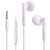 Huawei stereo vezetékes fülhallgató jack csatlakozóval, gyári, hangerőszabályzós, fehér, AM115