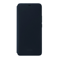 Huawei tok álló, bőr hatású (FLIP, oldalra nyíló, kártyazseb) SÖTÉTKÉK tok és táska