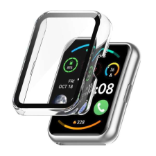 Huawei Watch Fit 2 Műanyag keret (BUMPER, ütésálló + kijelzővédő üveg) ÁTLÁTSZÓ okosóra kellék