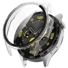  Huawei Watch GT 4 46mm, Okosóra műanyag védőtok, 9H üvegfólia, Átlátszó okosóra kellék