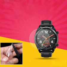 Huawei Watch GT, TPU okosóra képernyővédő fólia, 1db, Clear, törlőkendővel okosóra kellék