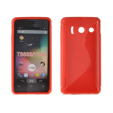 Huawei Y300, Szilikon tok, S-Case, piros tok és táska