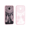 Huawei Y7, Szilikon tok, Csipkés 3, rózsaszín