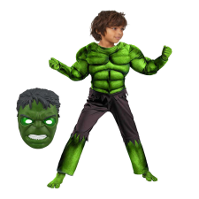 Hulk gyerek jelmez, L méret, zöld, 120-130 cm, maszk jelmez