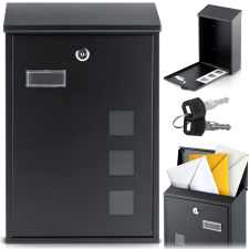 Humberg Postafiók 39x25,5x12 cm fekete HM-864 postaláda