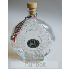 Hunbolt Boros/pálinkás üvegkulacs ón Nagy-Magyarország címerrel 0,5 l ajándéktárgy