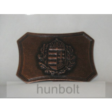 Hunbolt Címeres, szögletes sötét övcsat (bronz színű fém, 8x5,5 cm)