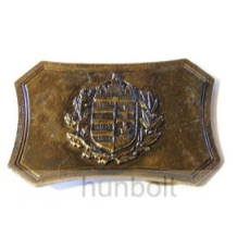 Hunbolt Címeres, szögletes világos övcsat (bronz színű fém, 8x5,5 cm)