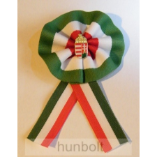 Hunbolt Eredeti címeres jelvényes kokárda 6x10 cm, 18 mm jelvény ajándéktárgy