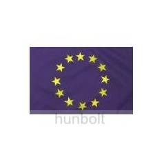 Hunbolt Európa zászló, hurkolt poliészter nyomott mintás kültéri zászló. 100x200 cm dekoráció