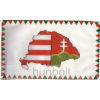 Hunbolt Farkasfogas osztott Nagy-Magyarországos zászló Rúd nélkül 40x60 cm