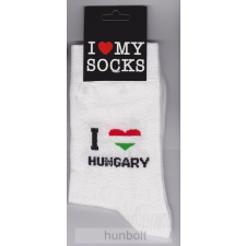 Hunbolt I LOVE Hungary boka zokni fehér 36-40 férfi zokni