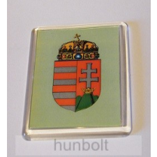 Hunbolt Magyar címer zöld alapon hűtőmágnes (műanyag keretes) hűtőmágnes