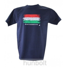 Hunbolt Magyarország feliratos, zászlós póló sötétkék , M méret