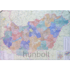 Hunbolt Magyarország régiói, megyéi, kistérségei és települése 120x87 cm Ívben, fóliázva ajándéktárgy