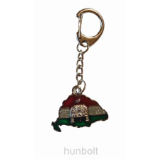 Hunbolt Nagy-Magyarországos (piros-fehér-zöld) koronás kulcstartó kulcstartó