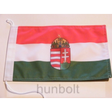 Hunbolt Nemzeti címeres 2 oldalas hajós zászló (20X30 cm) dekoráció