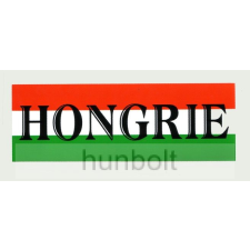Hunbolt Nemzeti színű Hongrie felirattal matrica 10X5,5 cm ajándéktárgy