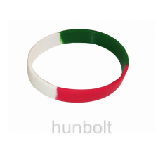 Hunbolt Szilikon, osztott nemzeti színű karkötő 18 cm (többet olcsóbban) karkötő