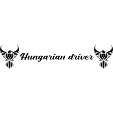 Hungarian driver fekete szín,70cmx15cm autó dekoráció