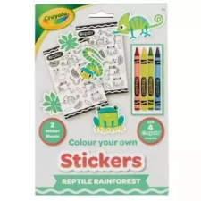 Hunter Price Crayola: Színezhető matricakészlet zsírkrétával - Reptile Rainforest matrica